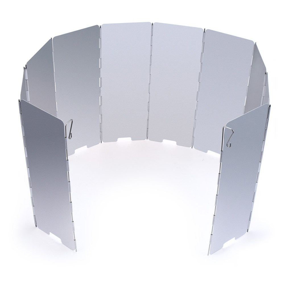 Camping Cooking Wind Blocker - 10 Plates Camping Stove Windscreen Folding