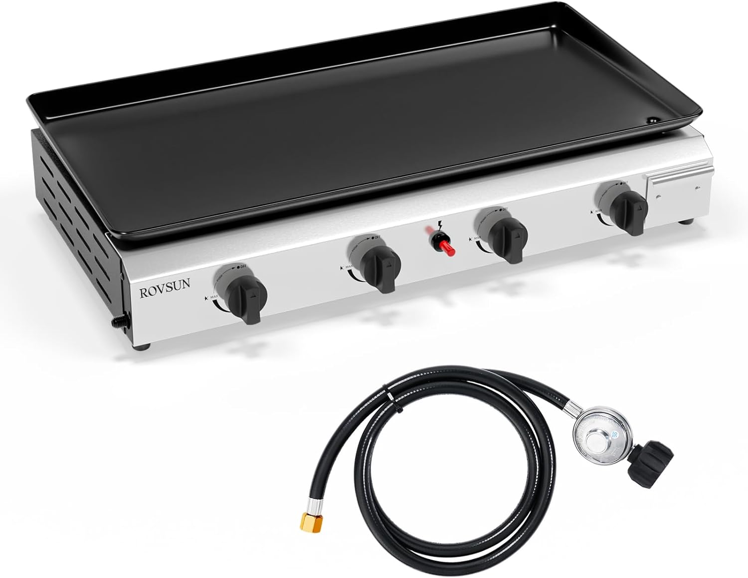 Camping Cooking Flat Top - Portable 4-Burner Propane Flat Top Griddle