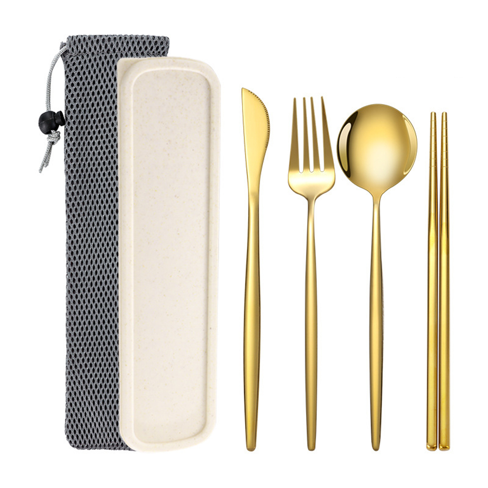 Camping Cooking Knife Set - 6Pcs/Set Tableware Reusable Travel Cutlery Set
