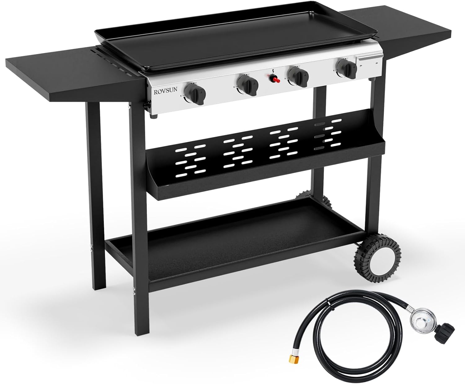 Camping Cooking Flat Top - Portable Propane Griddle with 4 Burners