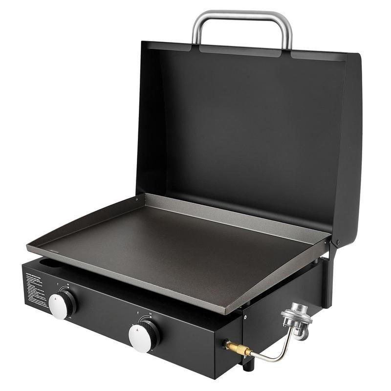 Camping Cooking Flat Top - Gas Griddle, 2 Burner Tabletop Griddle,