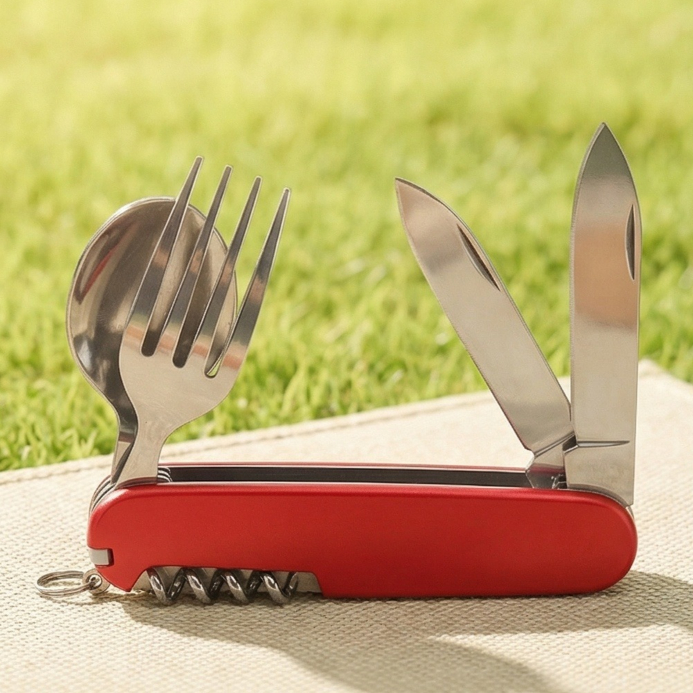 4-in-1 Portable Stainless Stee - đánh giá và giá Camping Cooking Knife Set