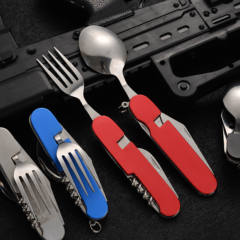 4-in-1 Portable Stainless Stee - đánh giá và giá Camping Cooking Knife Set