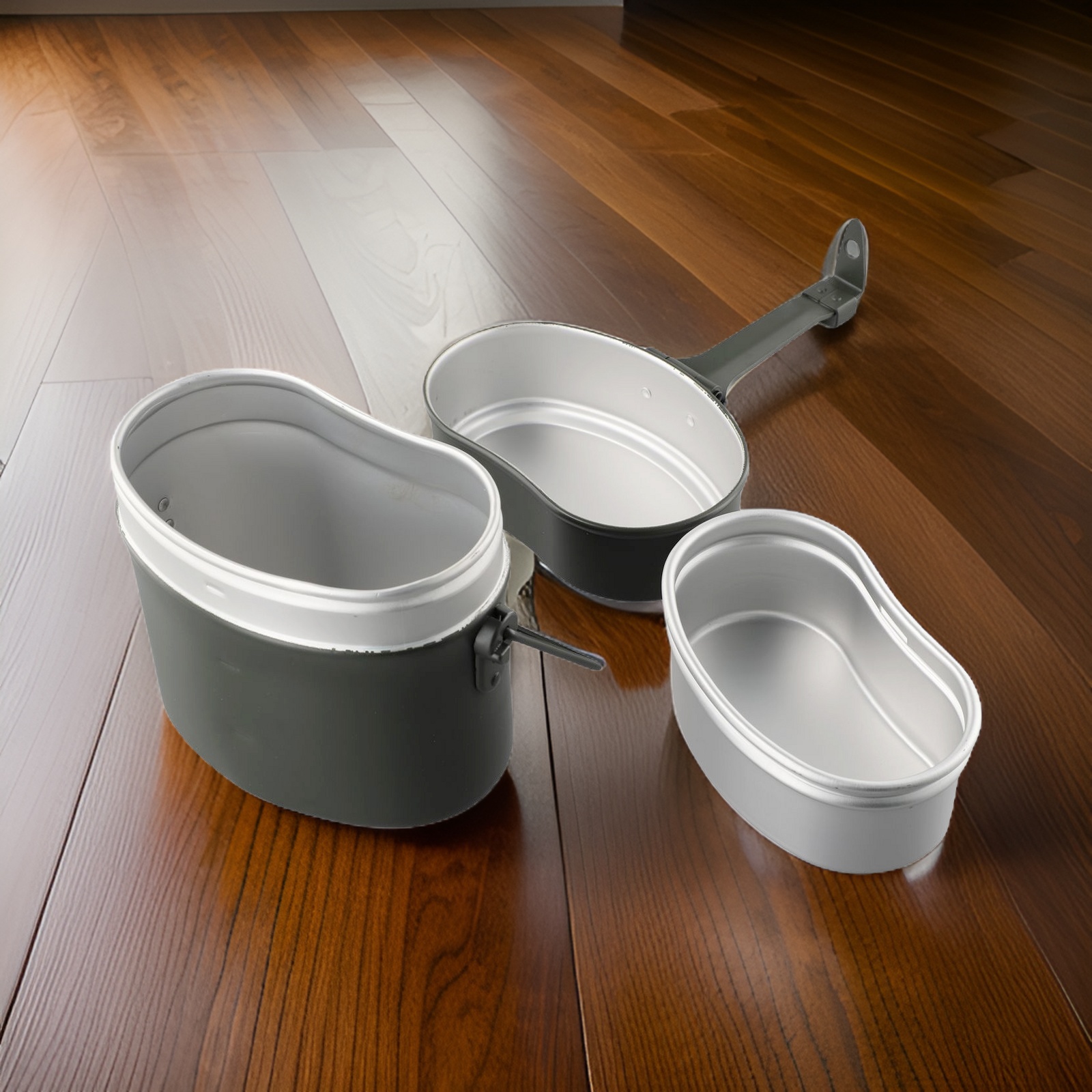 Green Aluminum Camping Mess Ki - đánh giá và giá Camping Cooking Mess Kit