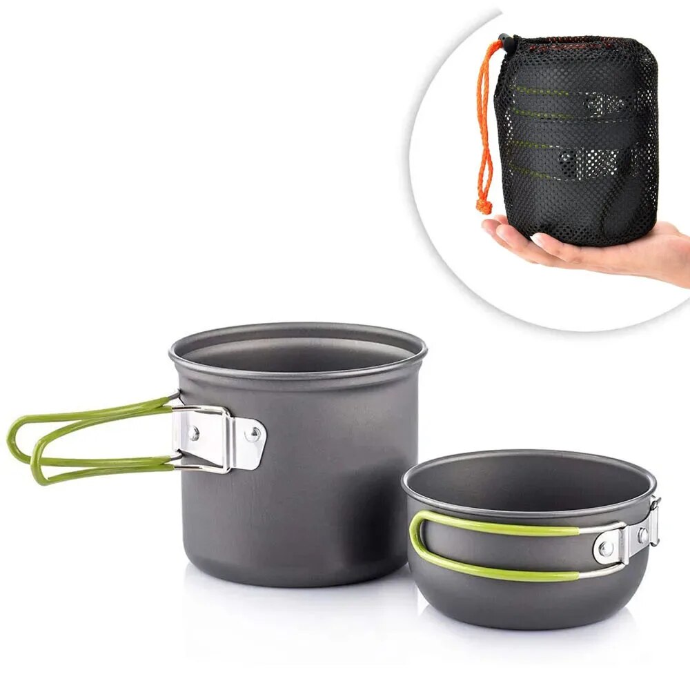 Camping Cookware Mess Kit Ultr - đánh giá và giá Camping Outdoor Cooking Set