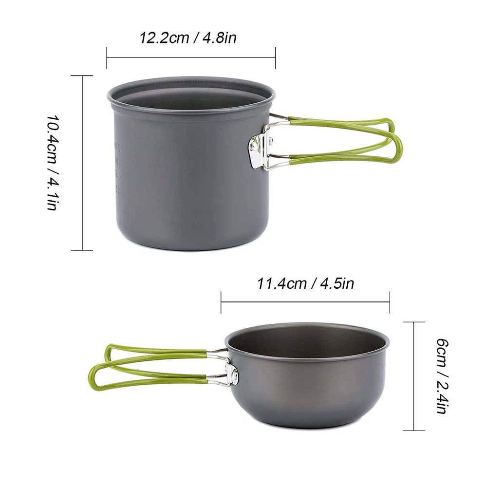 Camping Cookware Mess Kit Ultr - đánh giá và giá Camping Outdoor Cooking Set