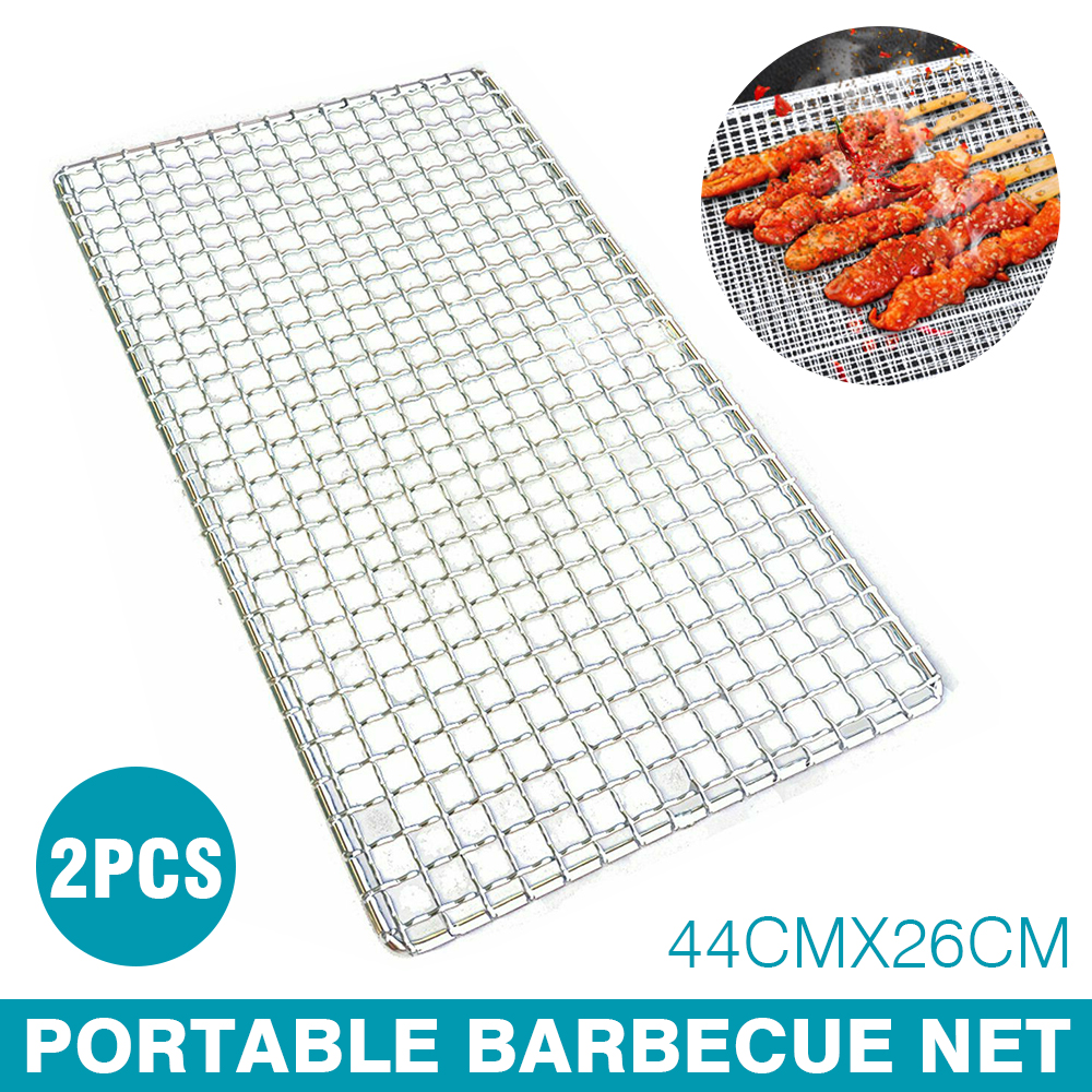 1pcs/2pcs 50 * 38cm BBQ Grill  - đánh giá và giá Camping Cooking Mesh