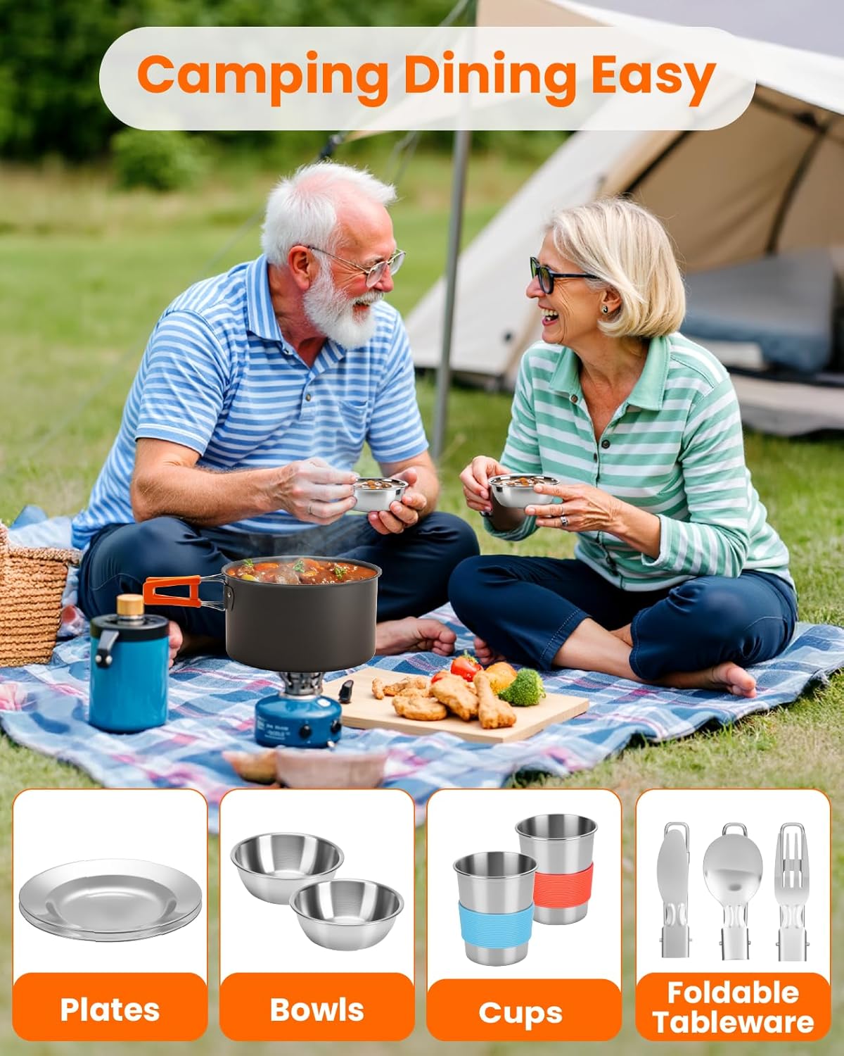 21Pcs Camping Cookware Mess Ki - đánh giá và giá Camping Cooking Mess Kit