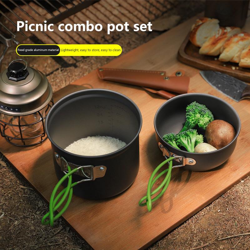 Ultralight Camping Pot Set: Ca - đánh giá và giá Camping Cooking Mess Kit
