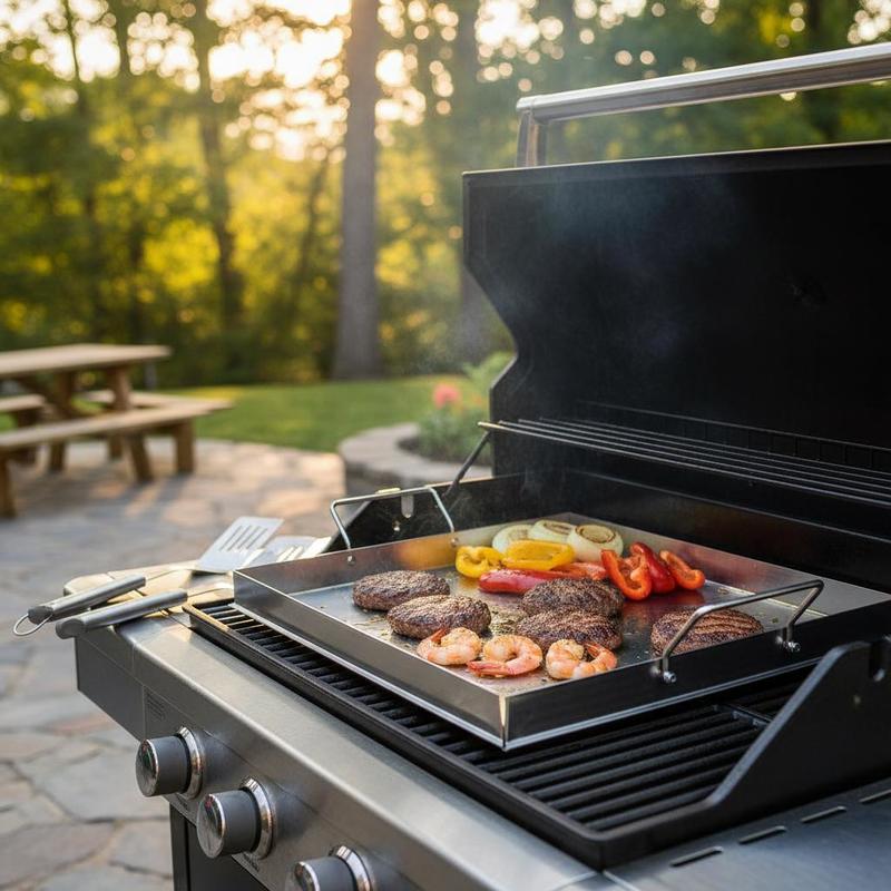 Universal Flat Top Griddle 18x - đánh giá và giá Camping Cooking Flat Top
