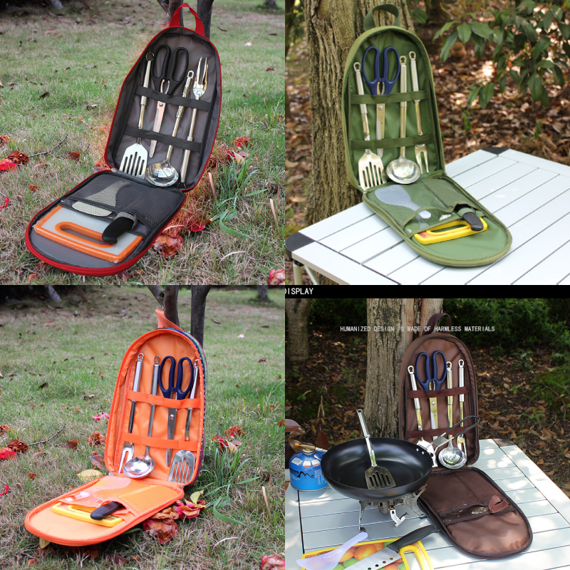 7pcs Camping Kitchen Utensil S - đánh giá và giá Camping Cooking Set Stainless Steel