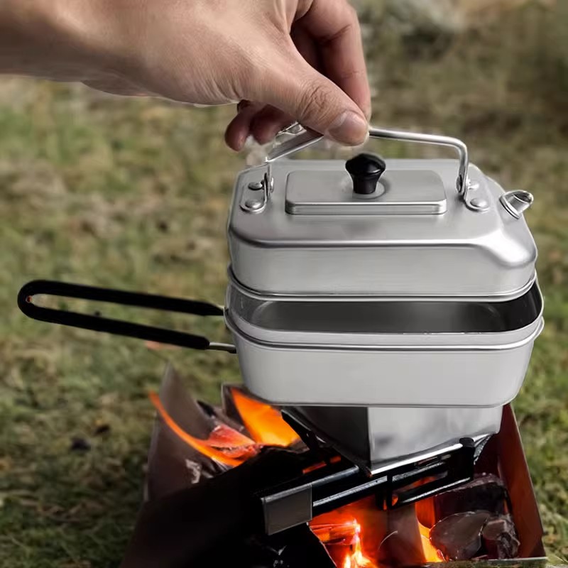 Ultralight Portable Picnic Cam - đánh giá và giá Camping Cooking Set Stainless Steel