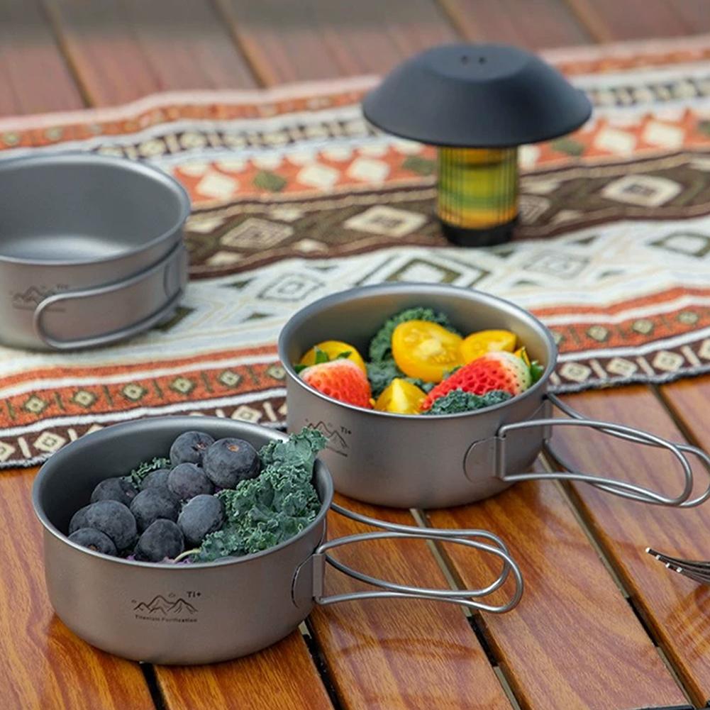 Compact Titanium Alloy Camping - đánh giá và giá Camping Cooking Set Stainless Steel
