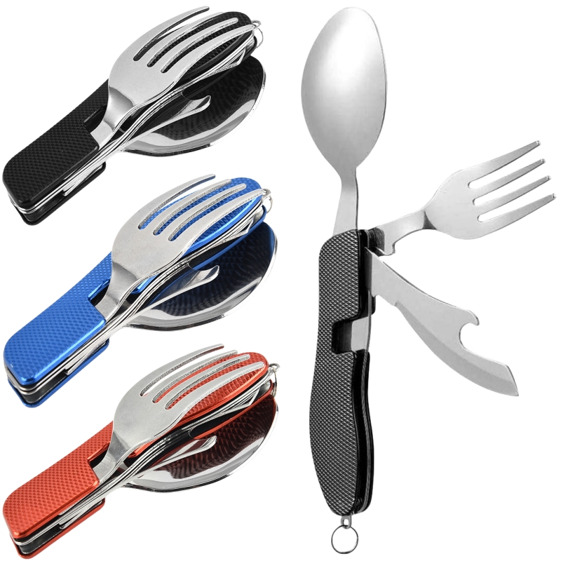 4 in1 Foldable Camping Utensil - đánh giá và giá Camping Cooking Set Stainless Steel