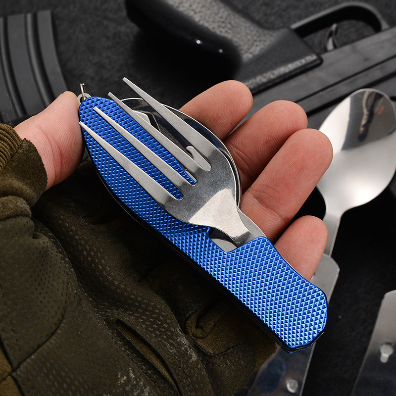 4 in1 Foldable Camping Utensil - đánh giá và giá Camping Cooking Set Stainless Steel