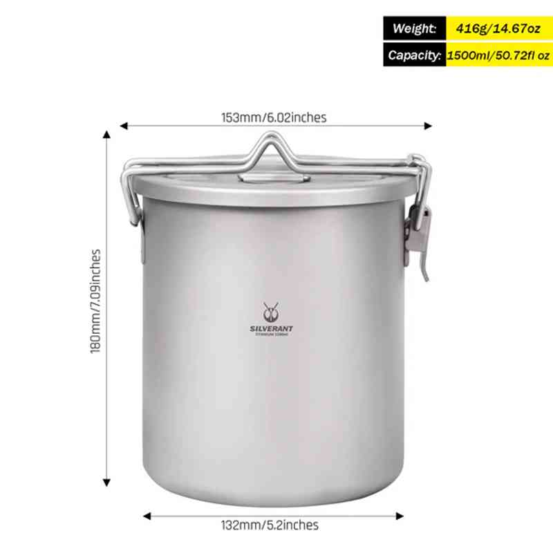 Silverant Camping Titanium Pot - đánh giá và giá Camping Cooking Mesh