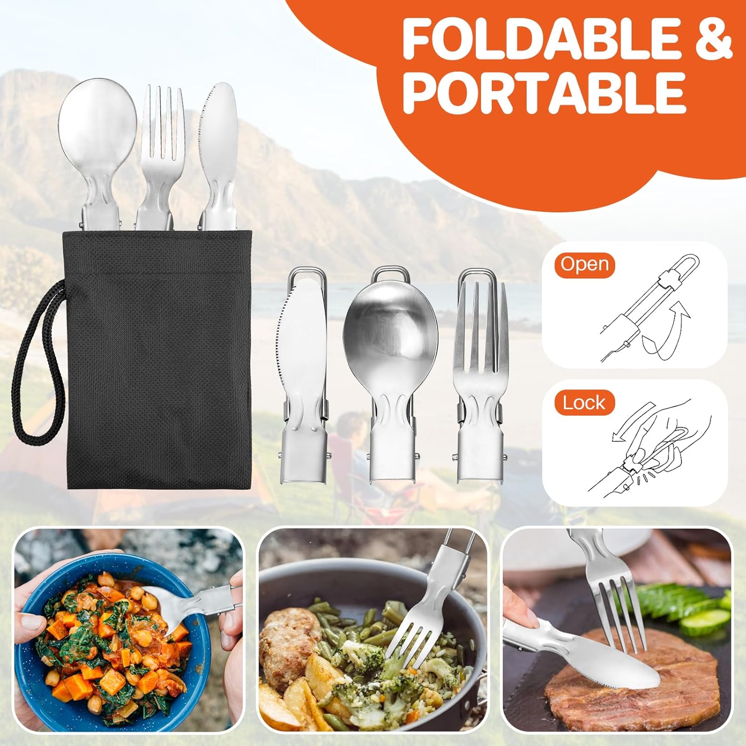 Non-Stick Camping Cookware Set - đánh giá và giá Camping Cooking Mess Kit