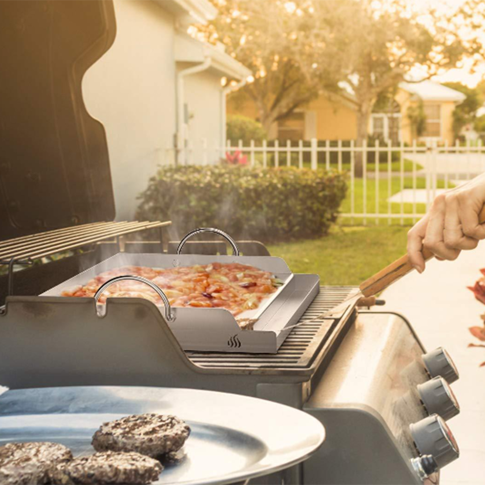 Stainless Steel Cooking Griddl - đánh giá và giá Camping Cooking Flat Top