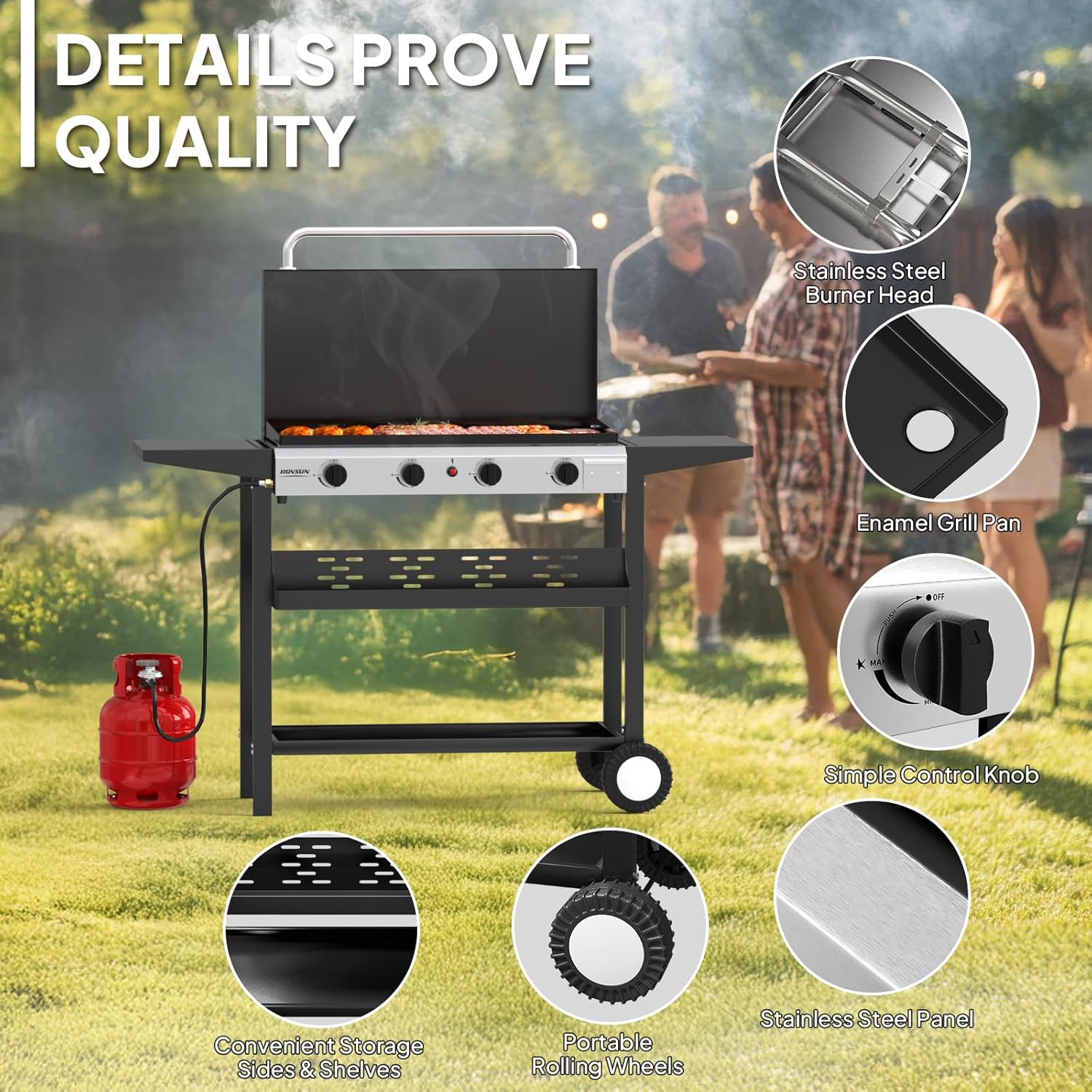 Electronic Ignition 4-Burner P - đánh giá và giá Camping Cooking Flat Top