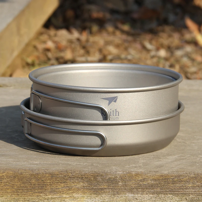 Keith 3PCS Titanium Cookware P - đánh giá và giá Camping Outdoor Cooking Set