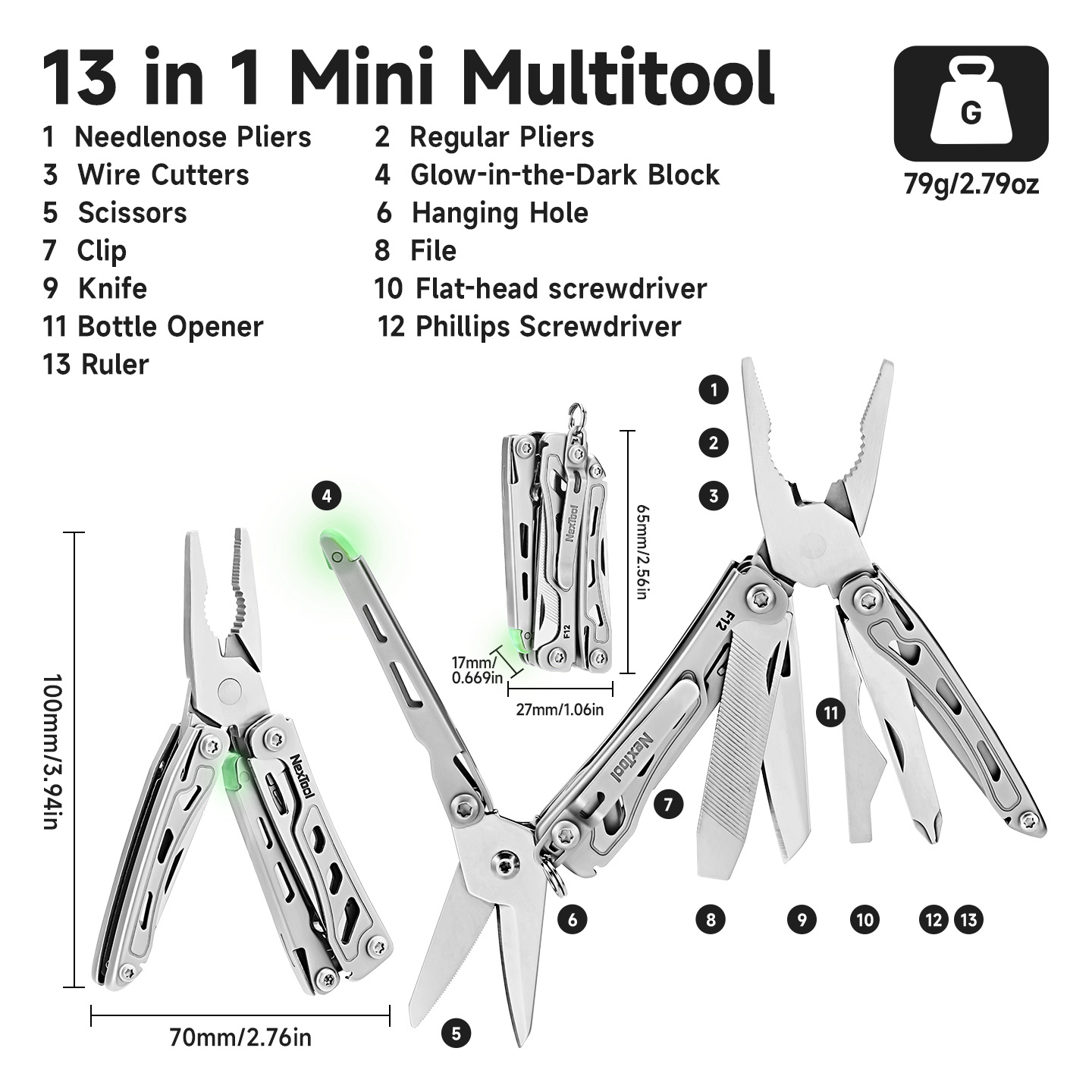 NexTool Mini Flagship F12 Mult - đánh giá và giá Camping Cooking Knife Set