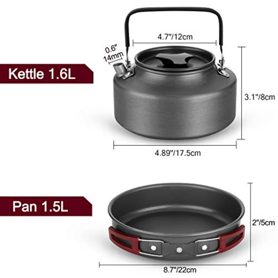 22pcs Camping Cookware Mess Ki - đánh giá và giá Camping Cooking Mess Kit