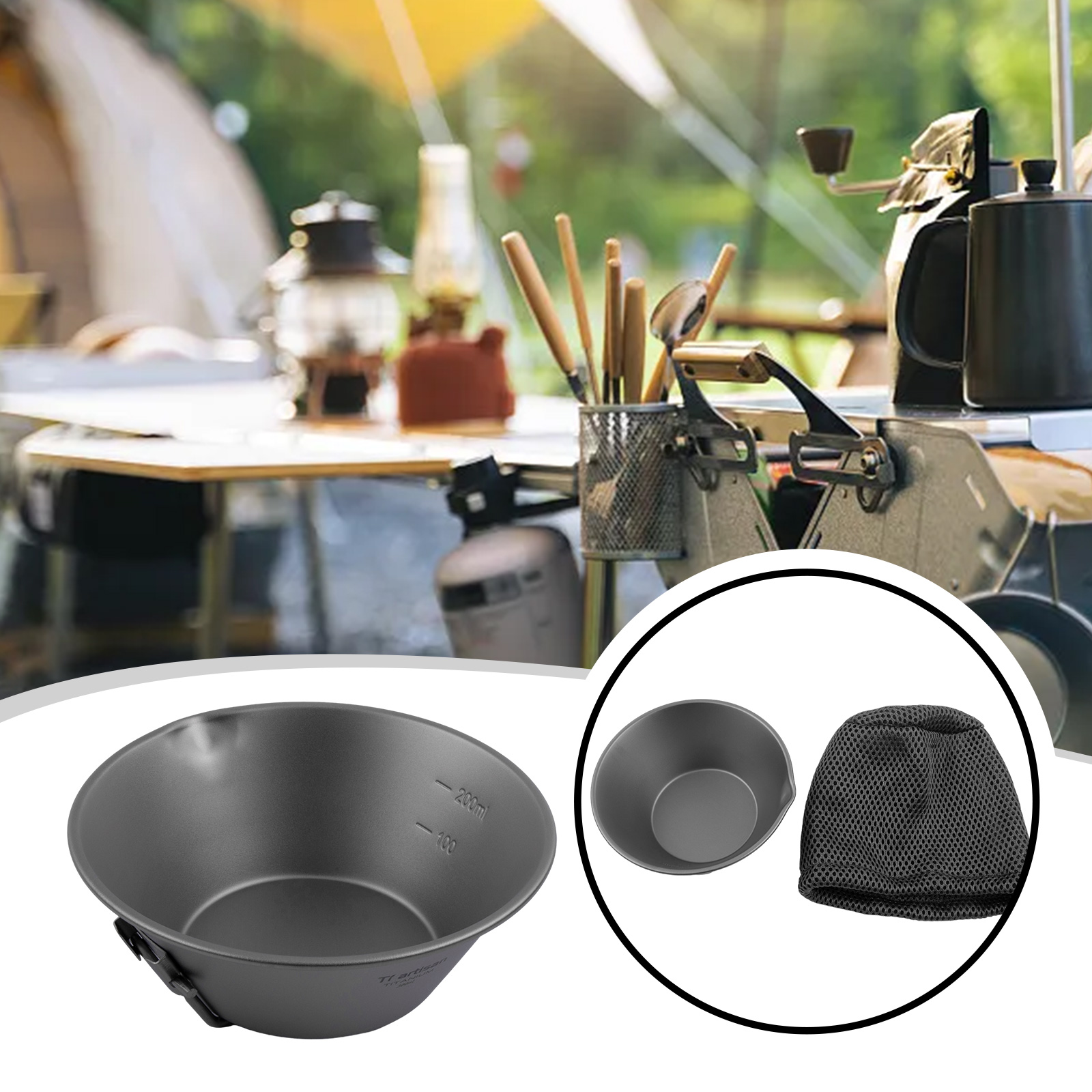 Ultralight Foldable Camping Bo - đánh giá và giá Camping Cooking Mess Kit