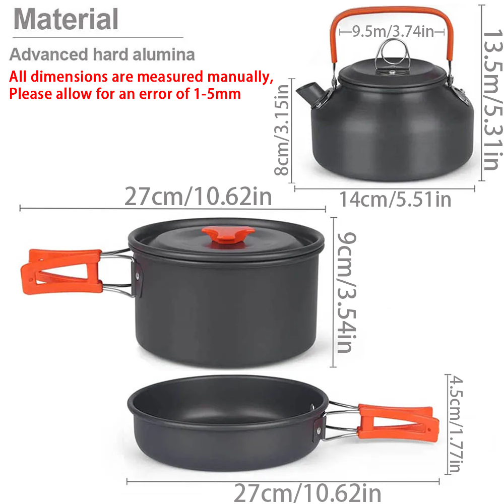 1pcs/1set Camping Cookware Kit - đánh giá và giá Camping Cooking Mesh