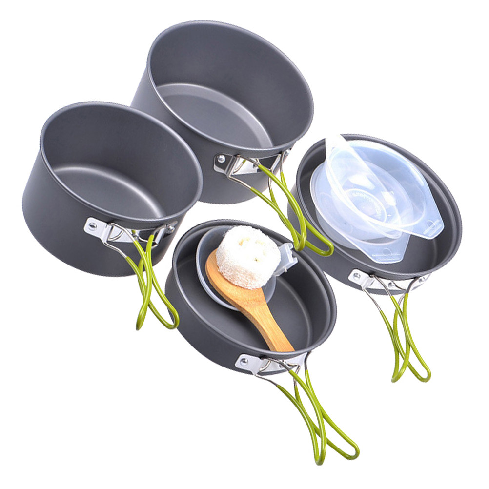 1Set Portable Camping Cookware - đánh giá và giá Camping Outdoor Cooking Set