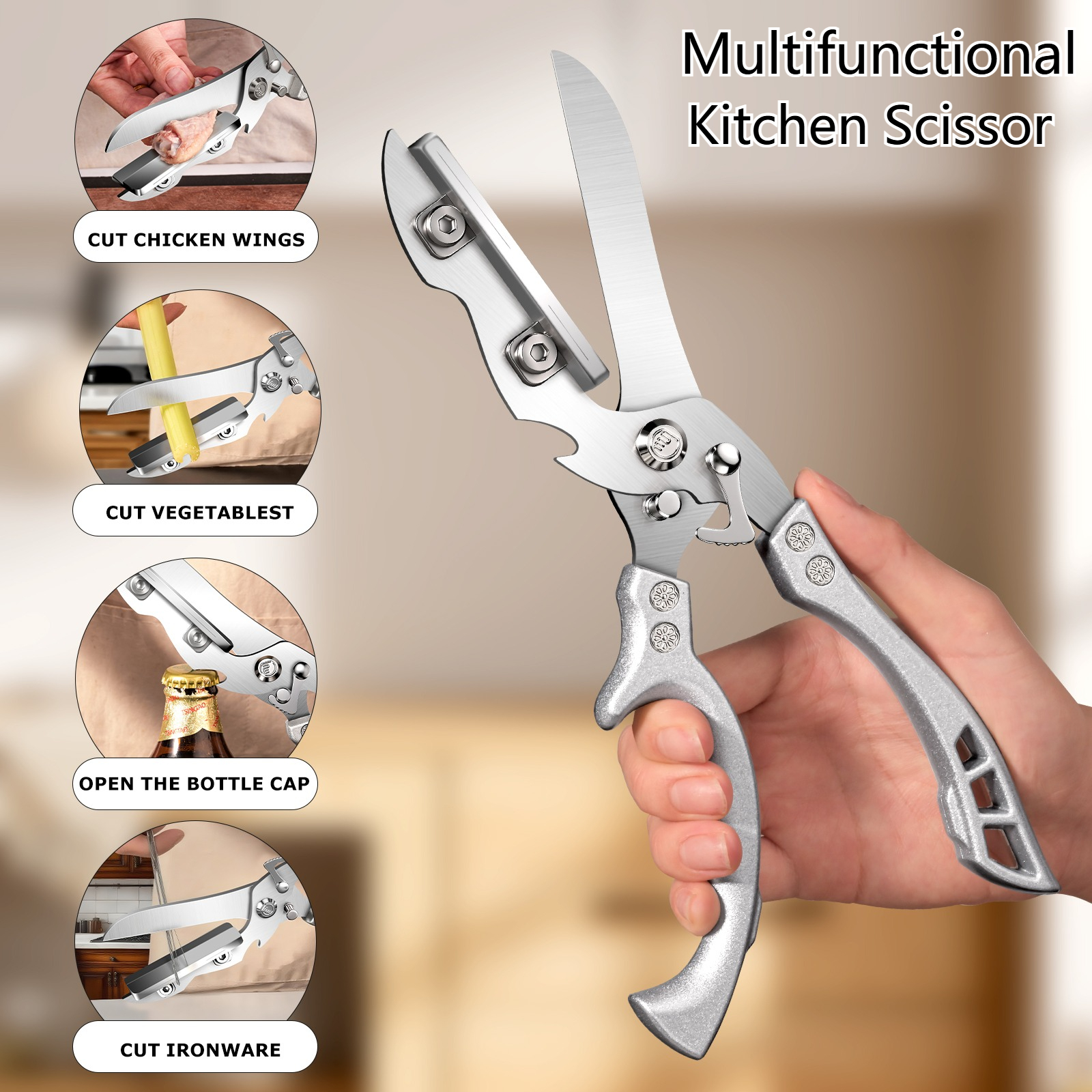 Multifunctional Kitchen Scisso - đánh giá và giá Camping Cooking Knife Set