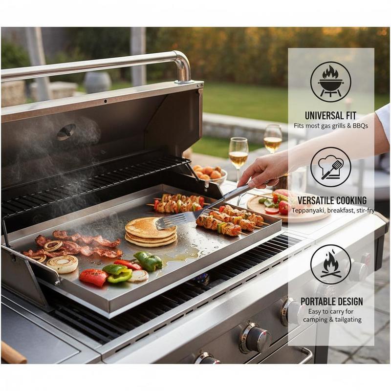 Flat Top Grill Plate 23x16 inc - đánh giá và giá Camping Cooking Flat Top