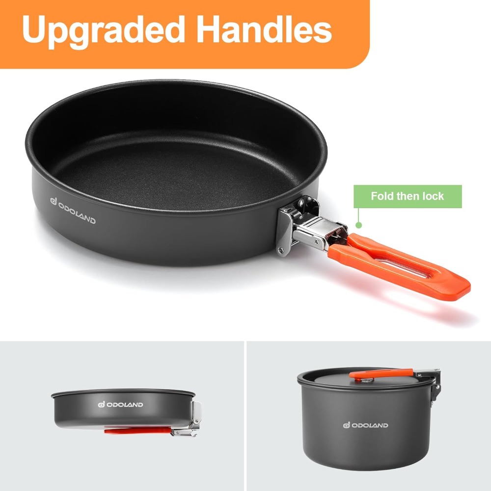 Non-Stick Camping Cookware Mes - đánh giá và giá Camping Cooking Mess Kit