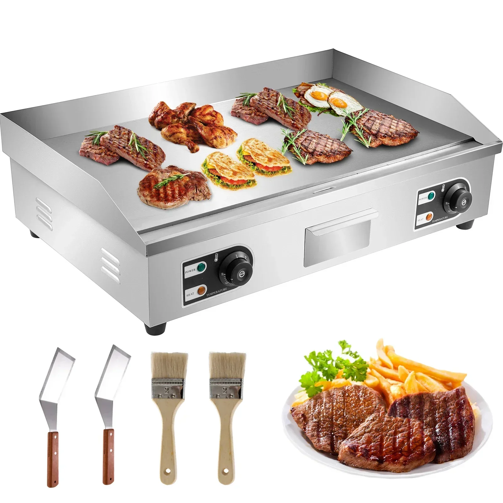 Electric Countertop Griddle wi - đánh giá và giá Camping Cooking Flat Top