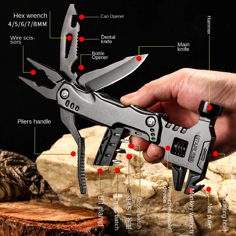 Multifunctional Pliers Multito - đánh giá và giá Camping Cooking Knife Set