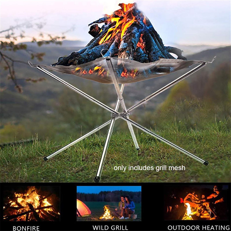 Portable Fire Pit Durable Outd - đánh giá và giá Camping Cooking Mesh