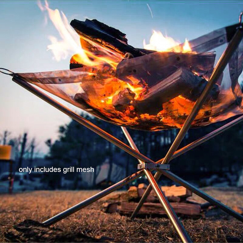 Portable Fire Pit Durable Outd - đánh giá và giá Camping Cooking Mesh