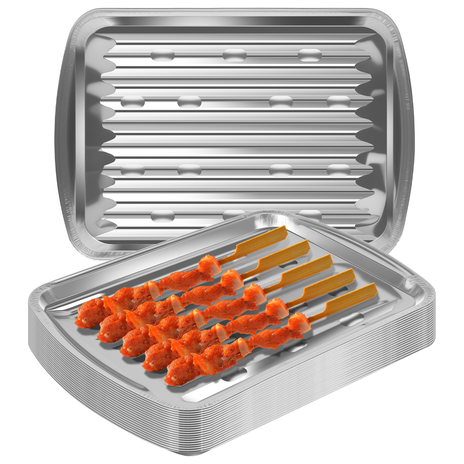 Aluminum Foil Trays Non-Stick  - đánh giá và giá Camping Cooking Tools