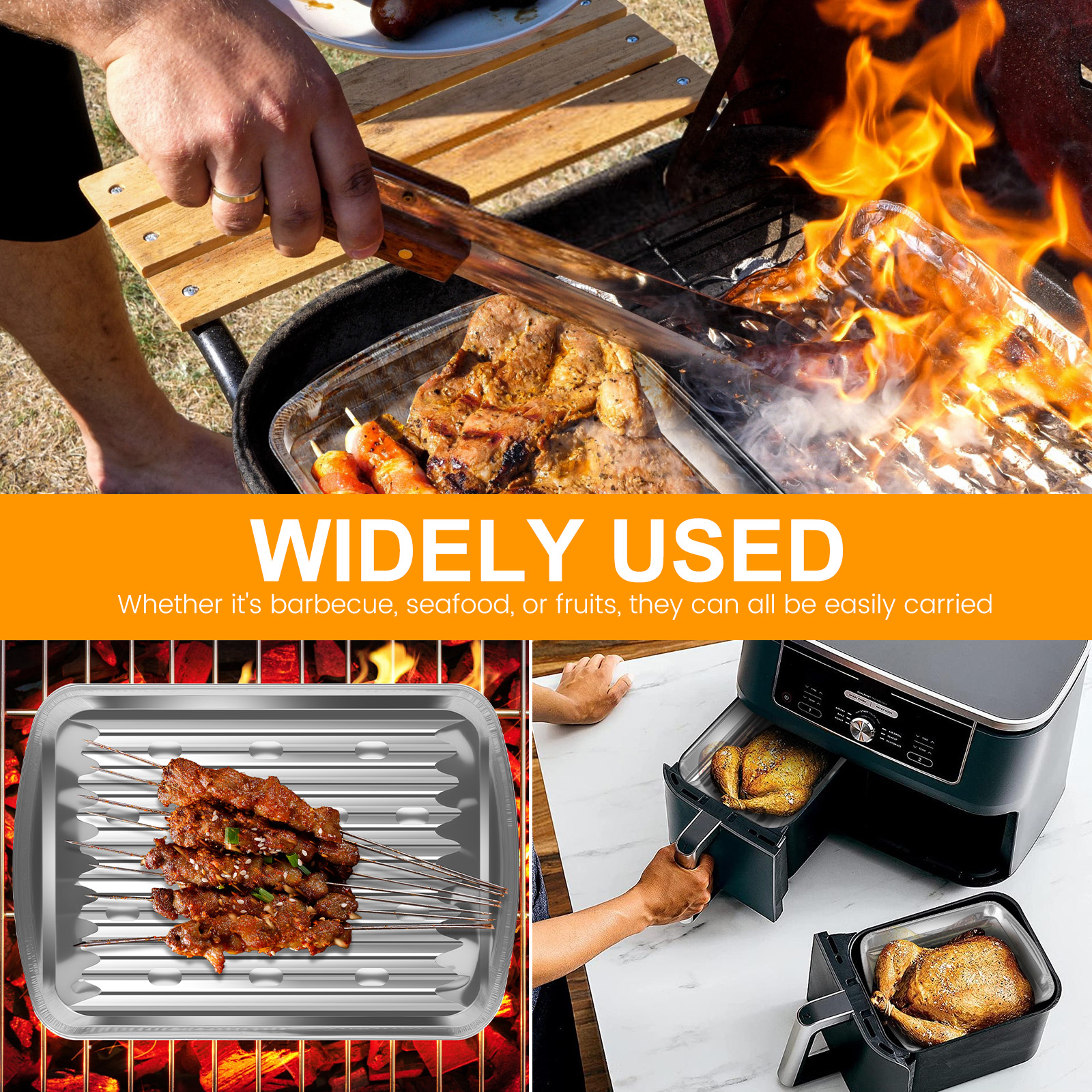 Aluminum Foil Trays Non-Stick  - đánh giá và giá Camping Cooking Tools