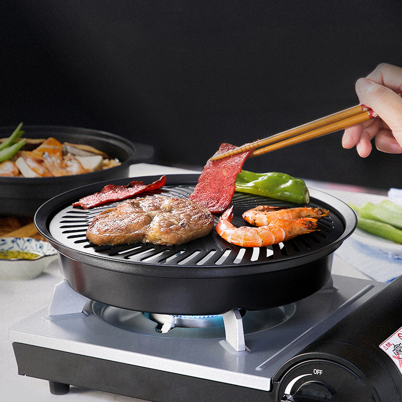 Korean Non-stick Barbecue Tray - đánh giá và giá Camping Cooking Flat Top