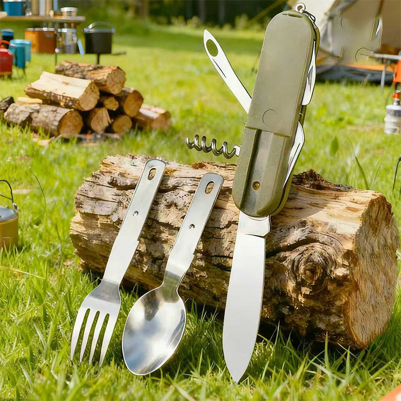 New Stainless Steel 7 In 1 Cam - đánh giá và giá Camping Cooking Set Stainless Steel