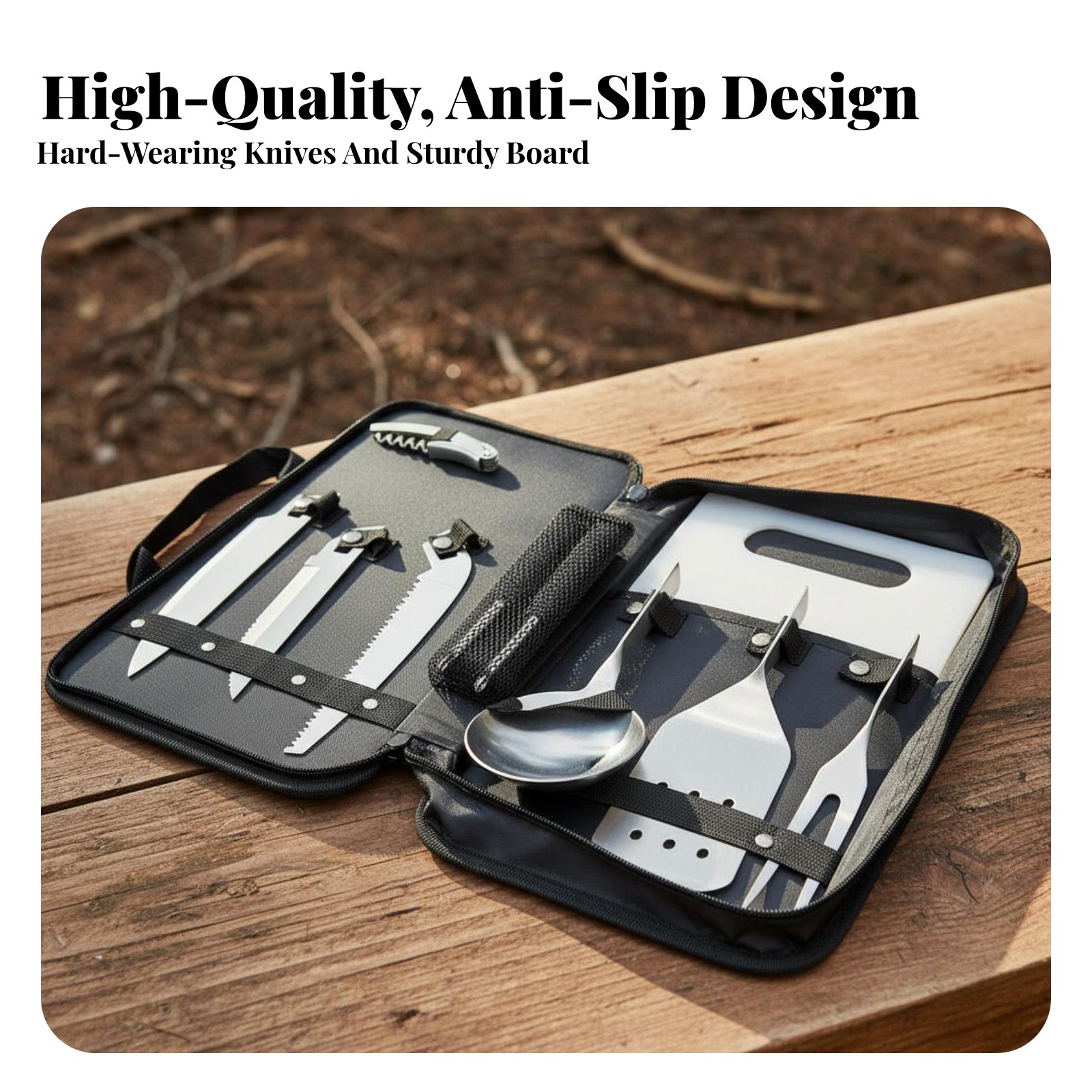 Outdoor Cooking Utensil Set, P - đánh giá và giá Camping Cooking Knife Set
