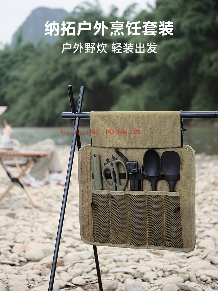 Cooking Set Outdoor Kitchenwar - đánh giá và giá Camping Cooking Knife Set