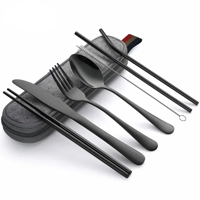 8Pcs/set Tableware Reusable Tr - đánh giá và giá Camping Cooking Knife Set