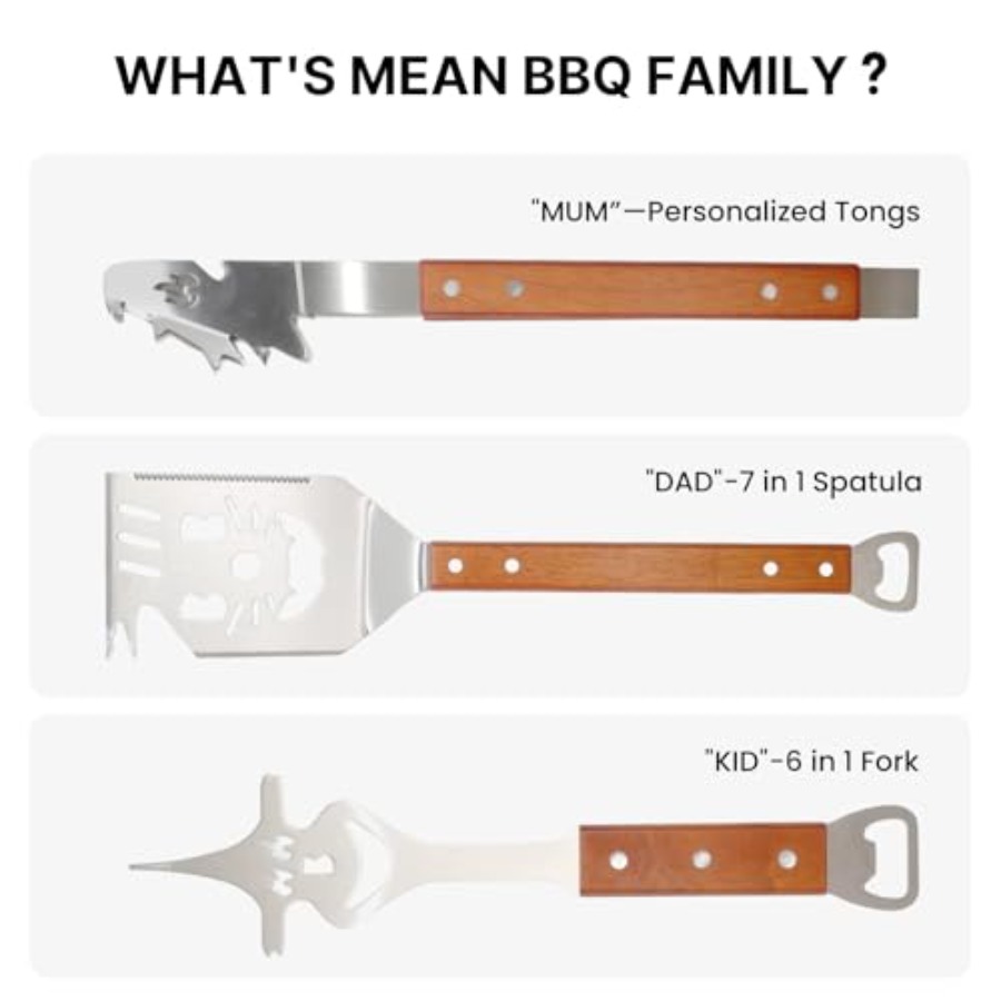 7 in 1 Stainless Steel BBQ Acc - đánh giá và giá Camping Cooking Tools