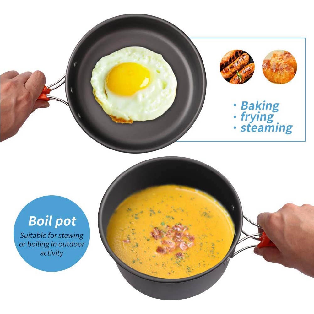 Outdoor camping cooking set, n - đánh giá và giá Camping Cooking Mesh