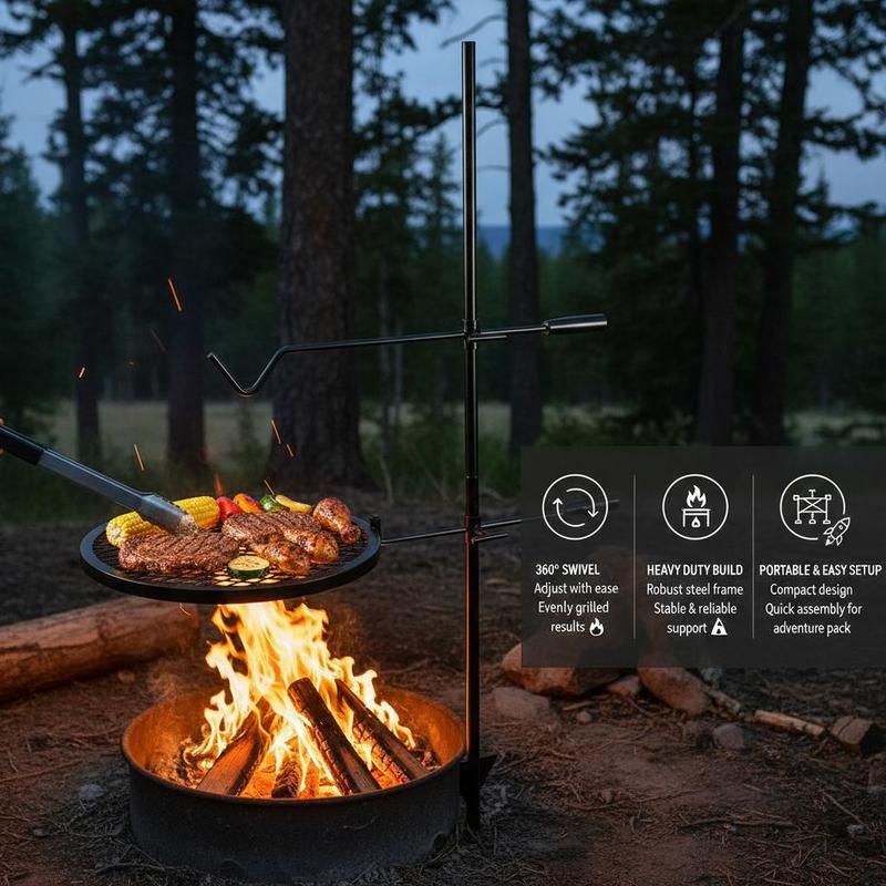 Rotating Cooking Grate 24x24 I - đánh giá và giá Camping Cooking Mesh