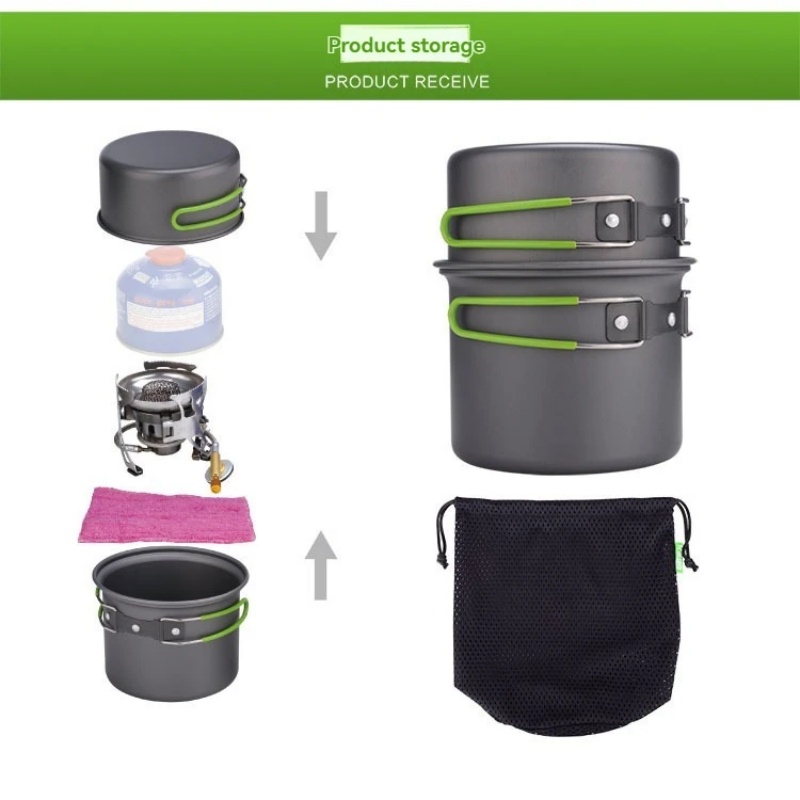 BRS-T15A Camping2026 Cookware  - đánh giá và giá Camping Cooking Mess Kit