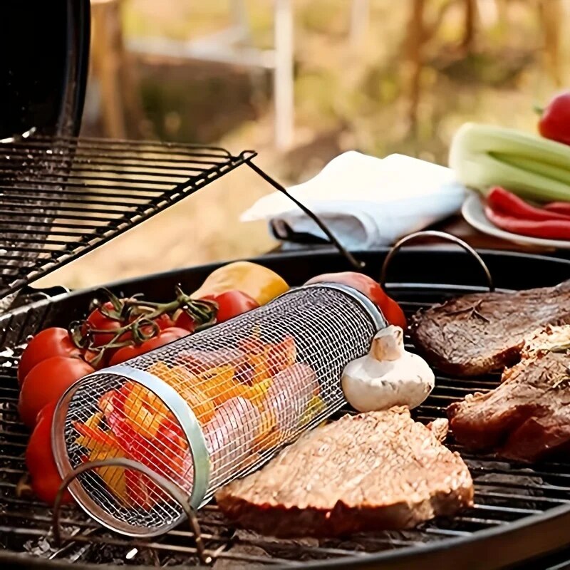 Stainless Steel Portable Barbe - đánh giá và giá Camping Cooking Mesh