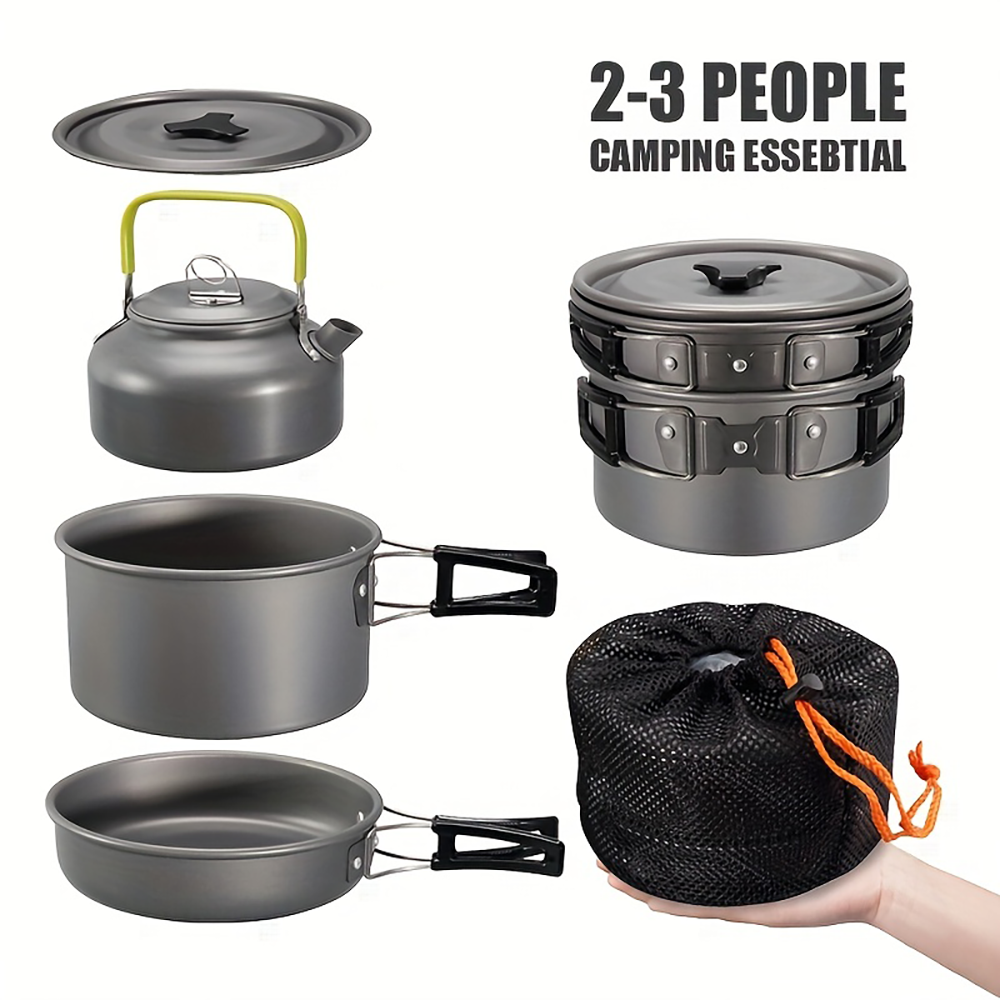 Outdoor camping cookware set m - đánh giá và giá Camping Outdoor Cooking Set