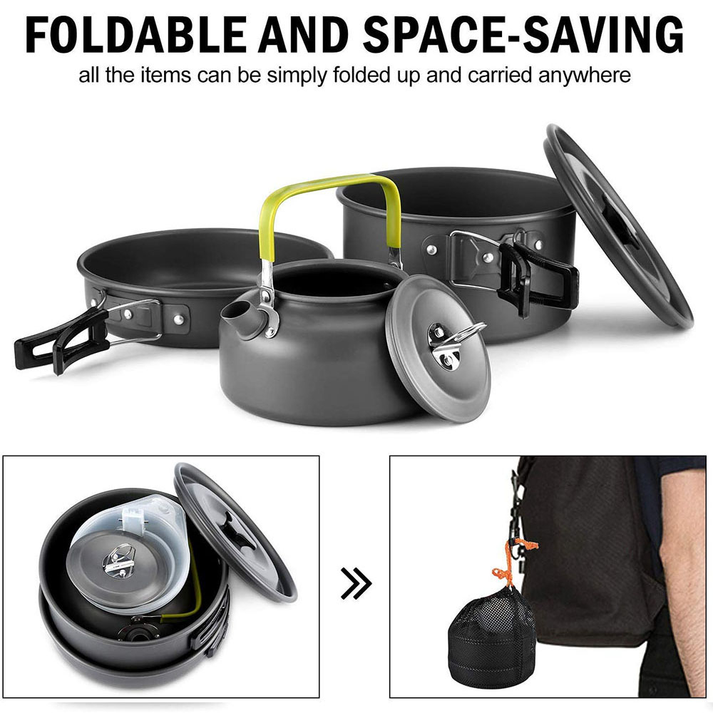 Outdoor camping cookware set m - đánh giá và giá Camping Outdoor Cooking Set